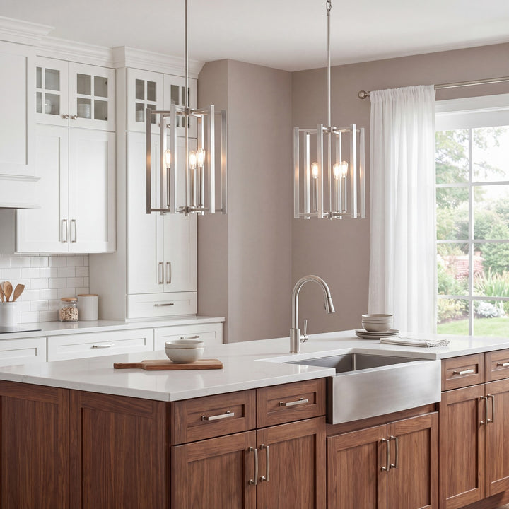 Savoy House - 3-7700-3-SN - Three Light Pendant - Benson - Satin Nickel