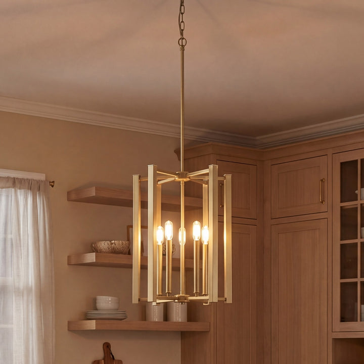 Savoy House - 3-7701-5-322 - Five Light Pendant - Benson - Warm Brass