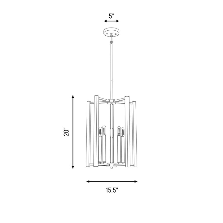 Savoy House - 3-7701-5-89 - Five Light Pendant - Benson - Matte Black