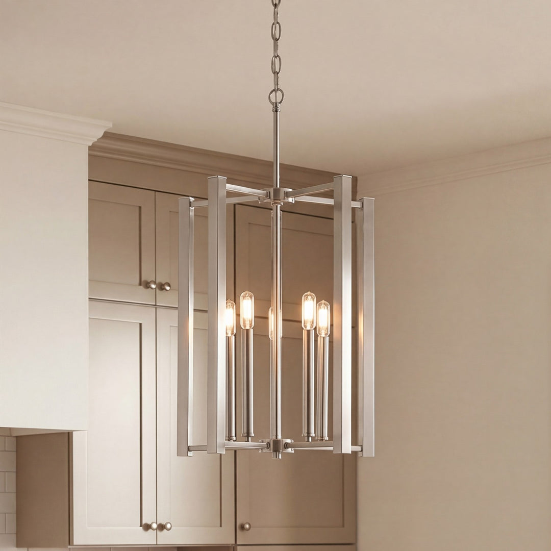 Savoy House - 3-7701-5-SN - Five Light Pendant - Benson - Satin Nickel