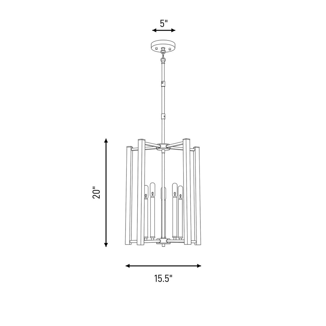 Savoy House - 3-7701-5-SN - Five Light Pendant - Benson - Satin Nickel