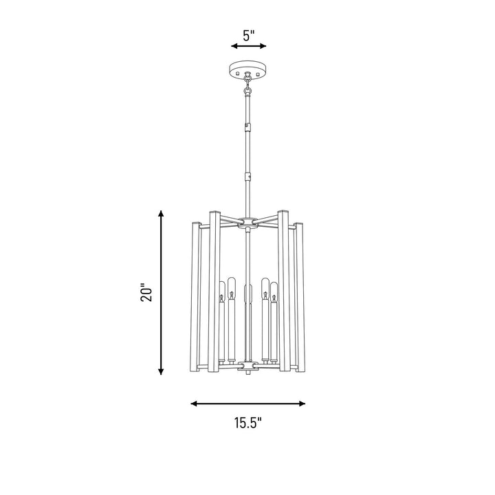 Savoy House - 3-7701-5-SN - Five Light Pendant - Benson - Satin Nickel
