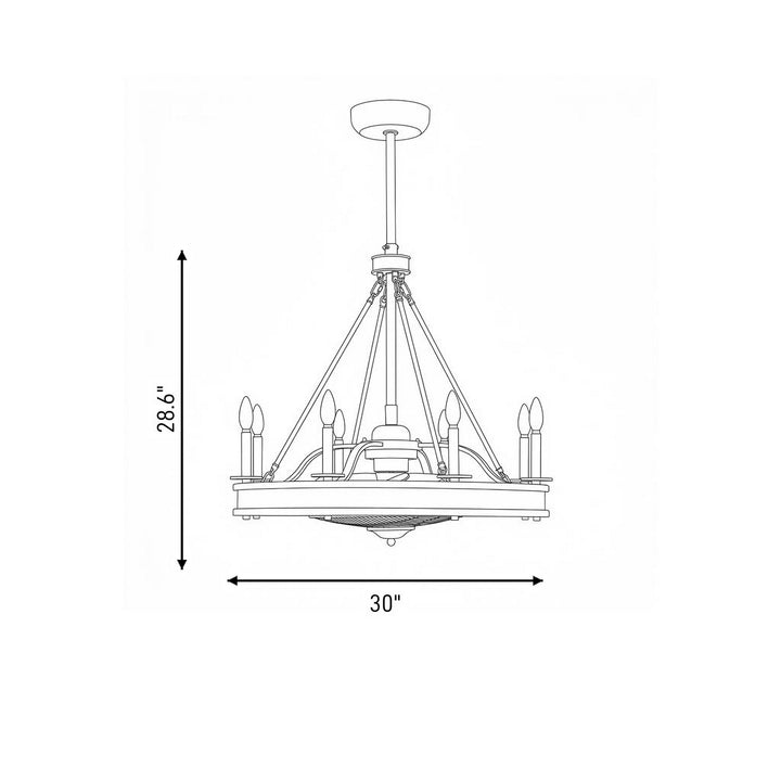 Savoy House - 39-FD-124-322 - LED Fan D'Lier - Lyon - Warm Brass