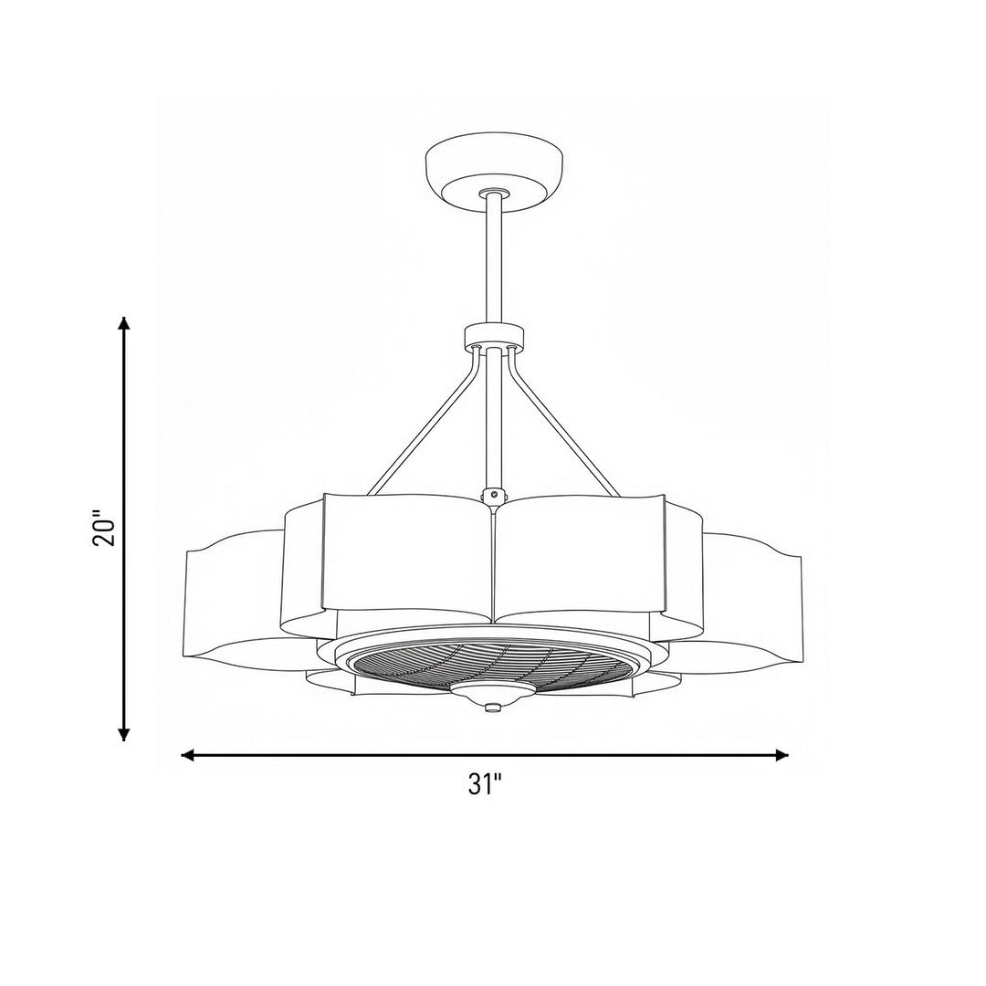 Savoy House - 39-FD-125-53 - LED Fan D'Lier - Stockholm - Silver Patina