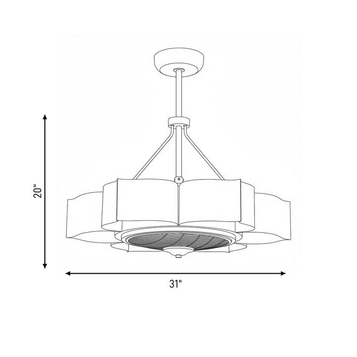 Savoy House - 39-FD-125-53 - LED Fan D'Lier - Stockholm - Silver Patina