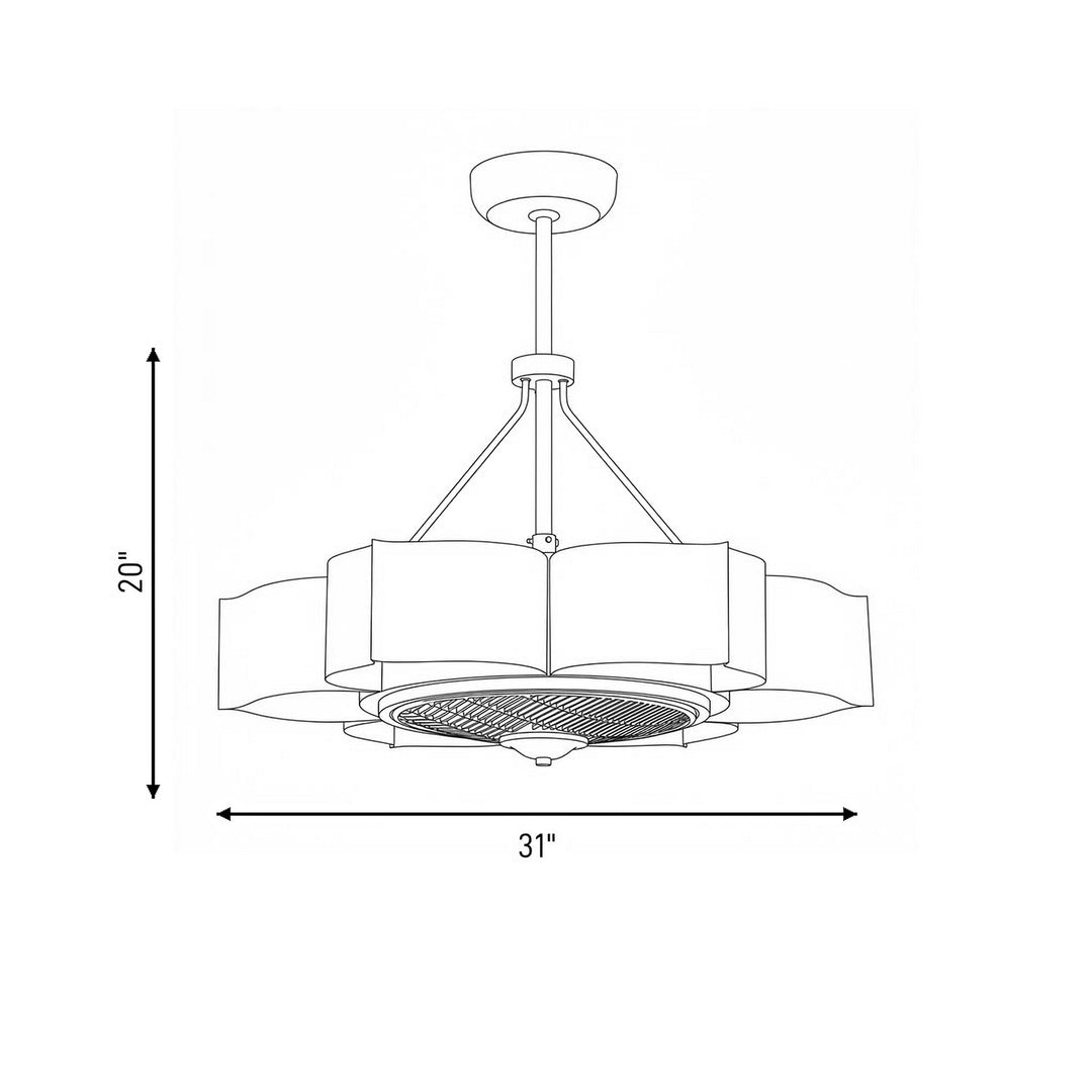 Savoy House - 39-FD-125-54 - LED Fan D'Lier - Stockholm - Gold Patina