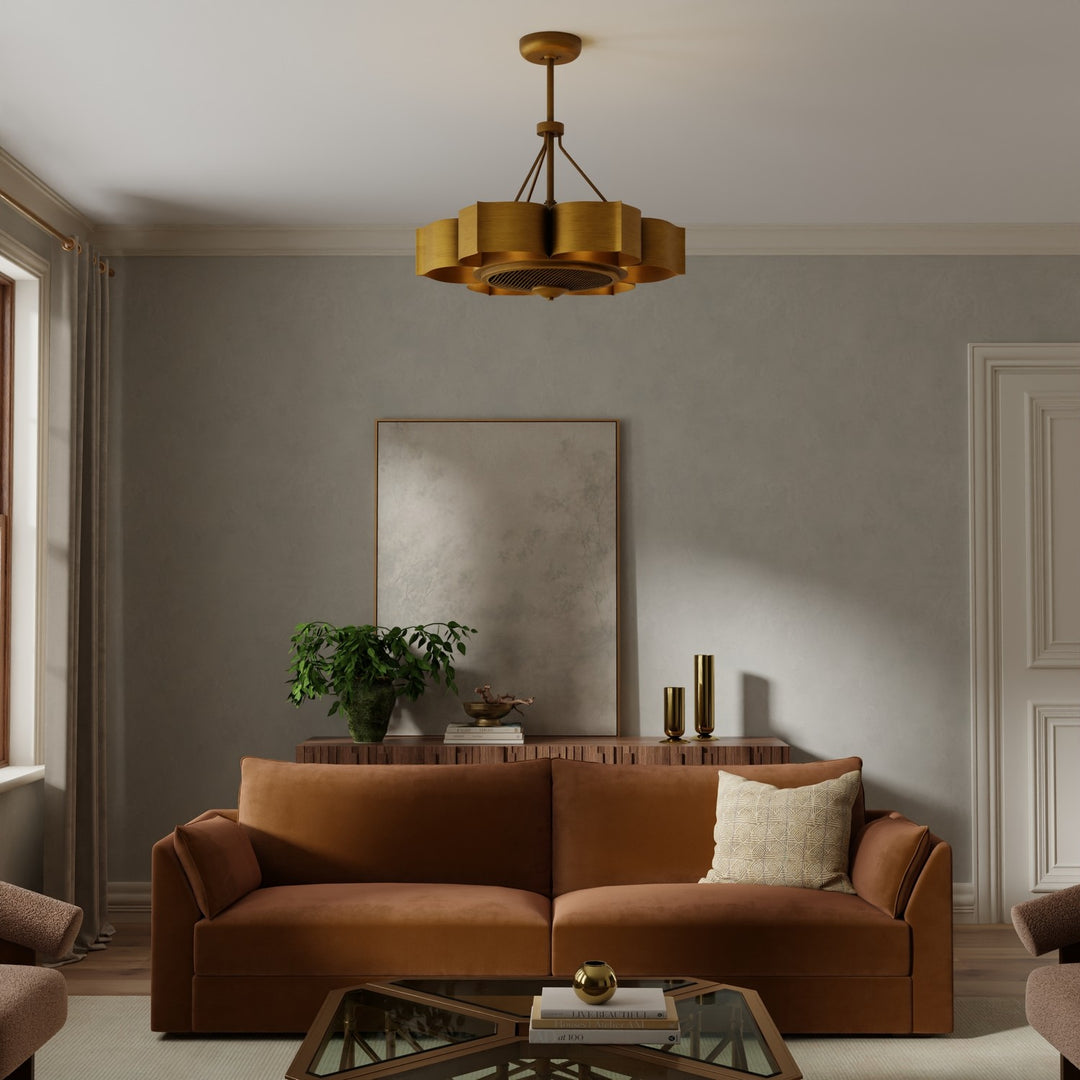 Savoy House - 39-FD-125-54 - LED Fan D'Lier - Stockholm - Gold Patina