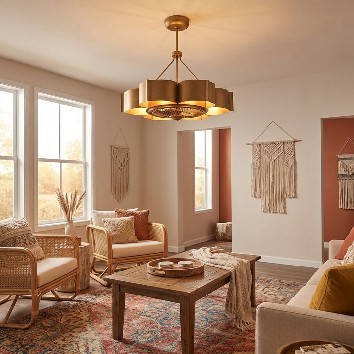 Savoy House - 39-FD-125-54 - LED Fan D'Lier - Stockholm - Gold Patina