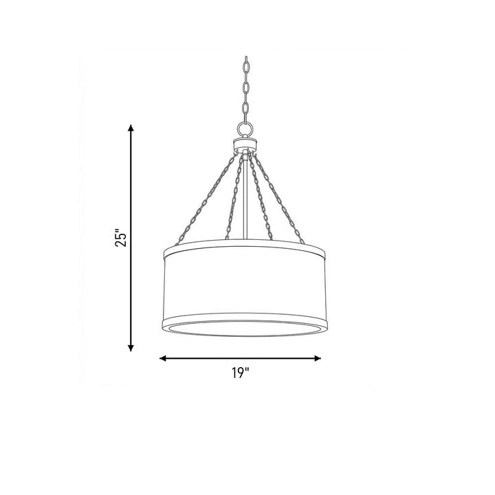 Savoy House - 7-188-6-143 - Six Light Pendant - Delphi - Black with Warm Brass Accents