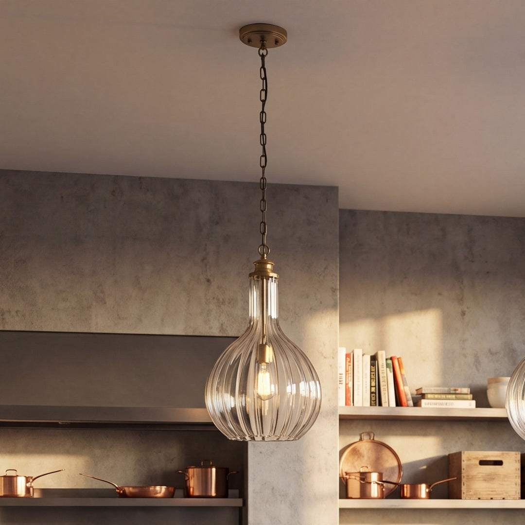 Savoy House - 7-2255-1-322 - One Light Pendant - Brandon - Warm Brass