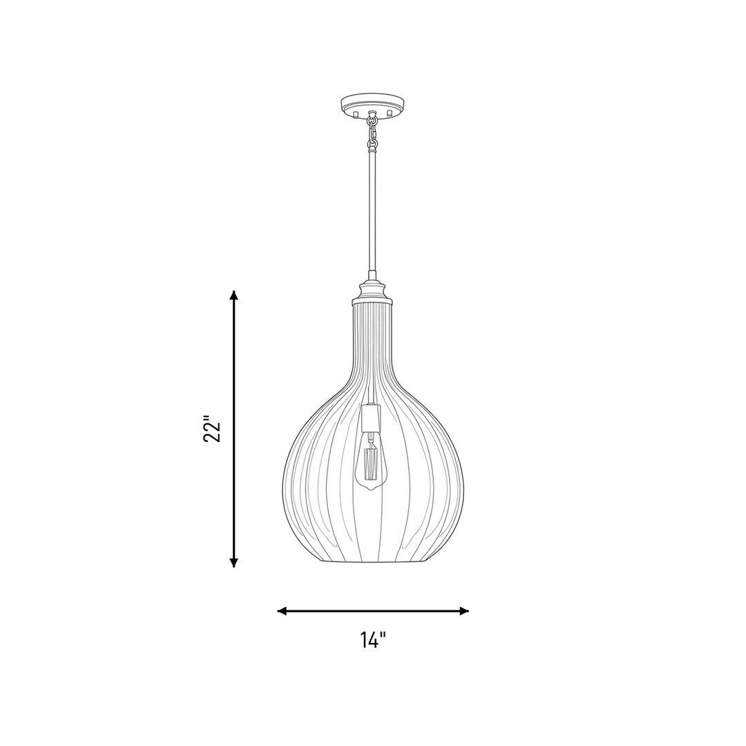 Savoy House - 7-2255-1-322 - One Light Pendant - Brandon - Warm Brass