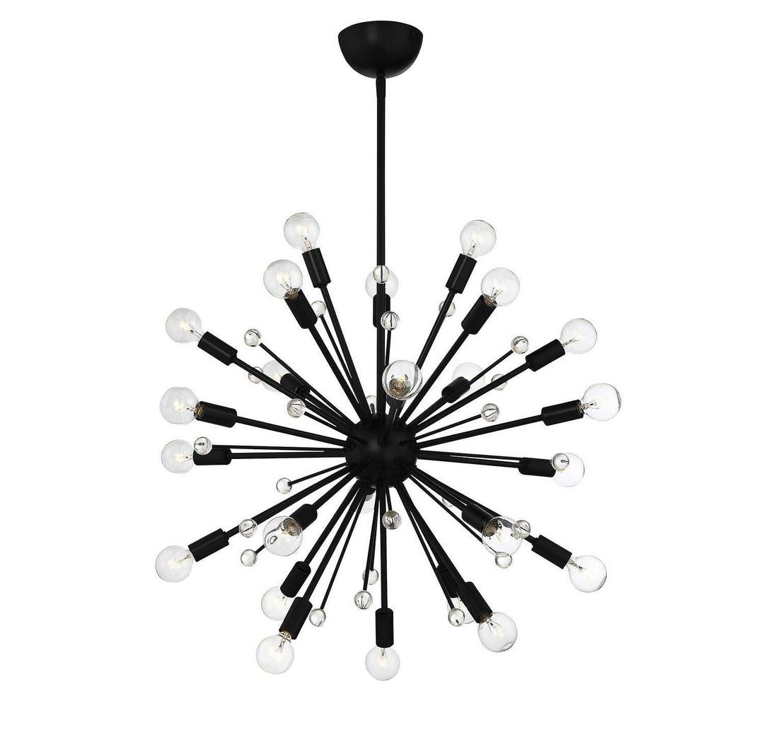 Galea 24 Light Chandelier in Matte Black Savoy House
