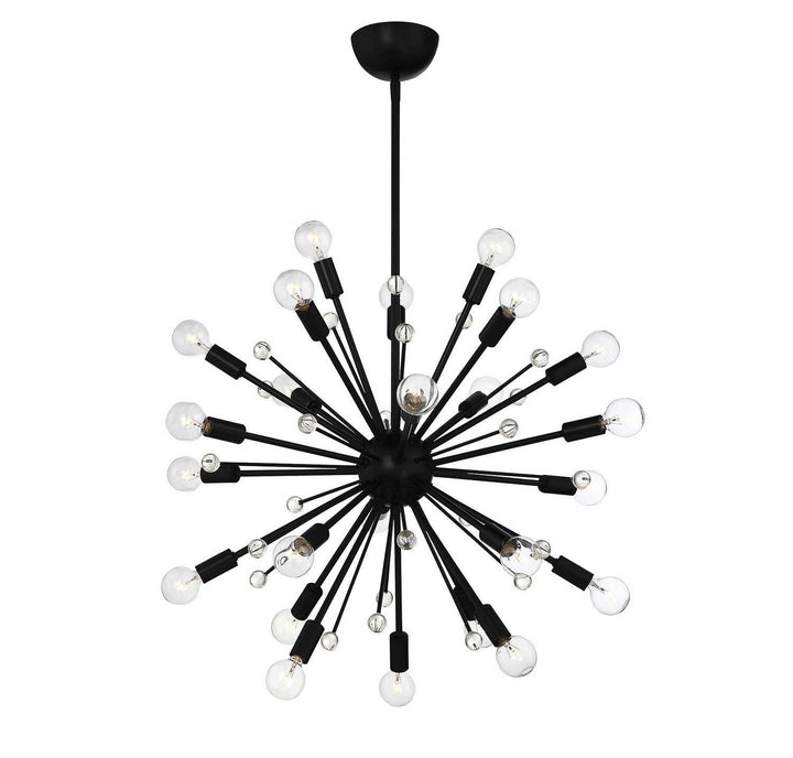 Galea 24 Light Chandelier in Matte Black Savoy House