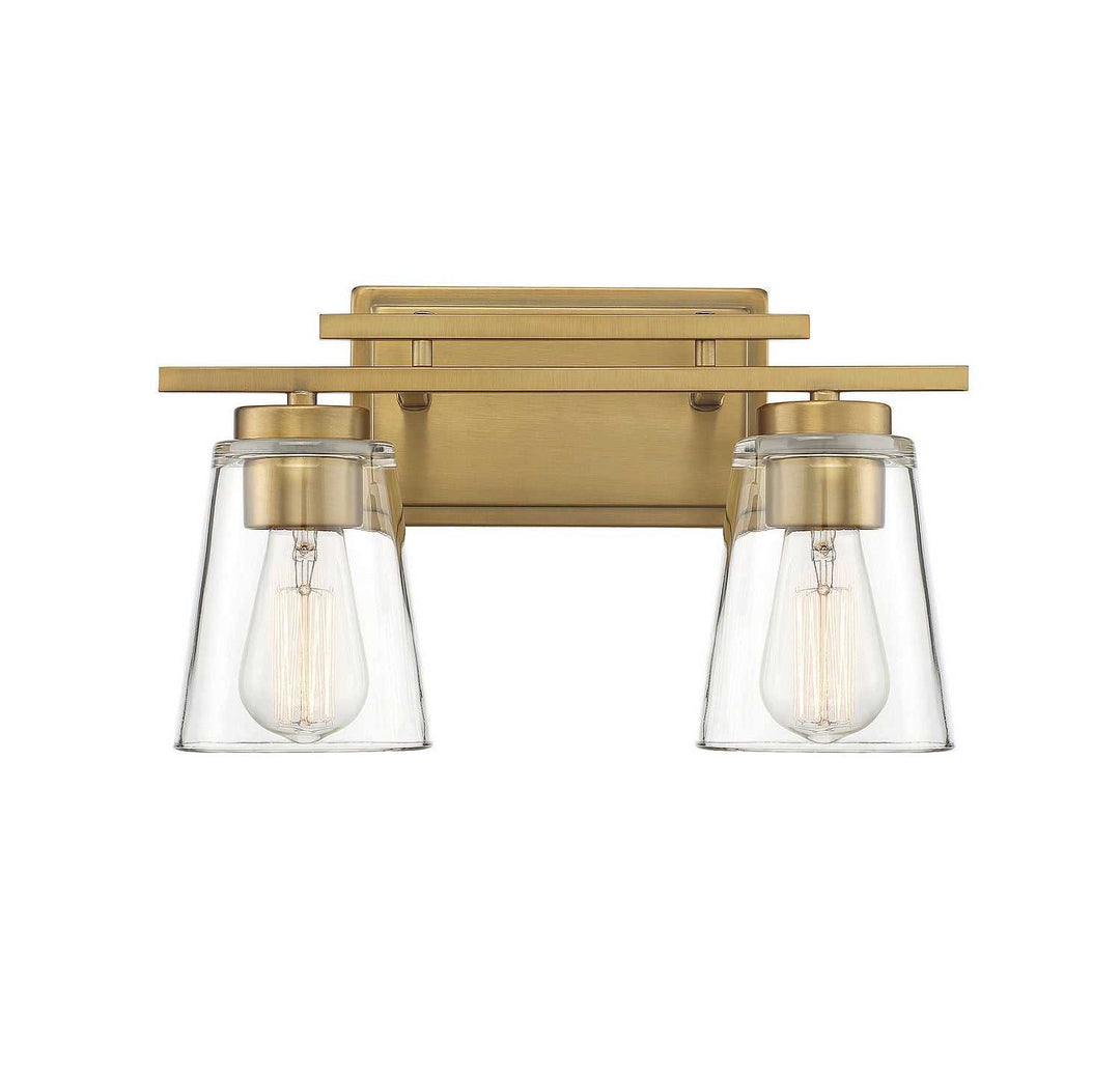 Calhoun Two Light Bath Bar in Warm Brass Savoy House