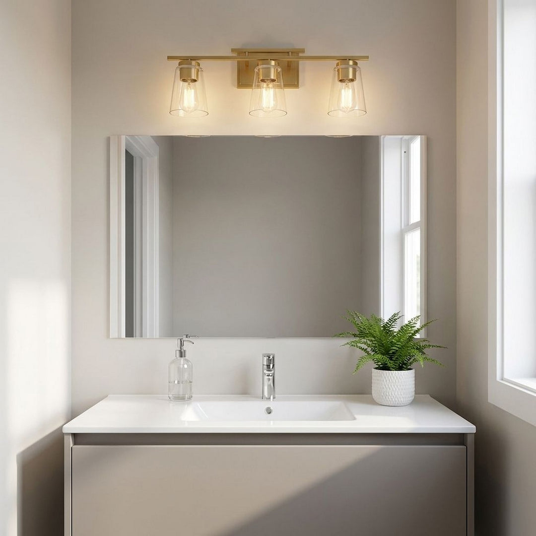Savoy House - 8-1020-3-322 - Three Light Bath Bar - Calhoun - Warm Brass