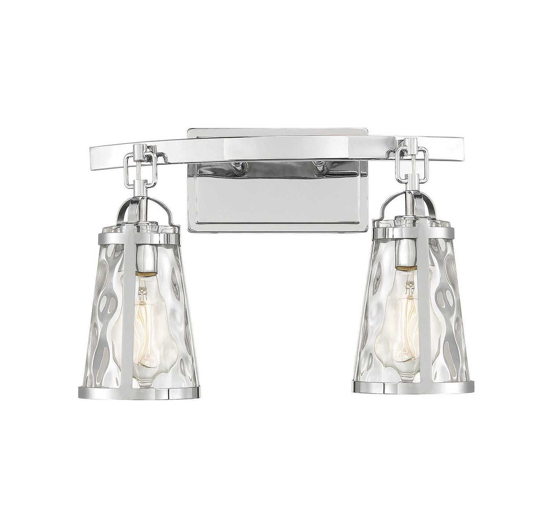 Albany Two Light Bath Bar in Polished Chrome Savoy House