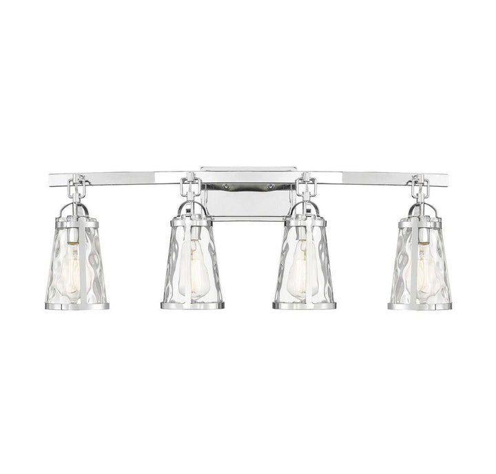 Savoy House - 8-560-4-11 - Four Light Bath Bar - Albany - Polished Chrome