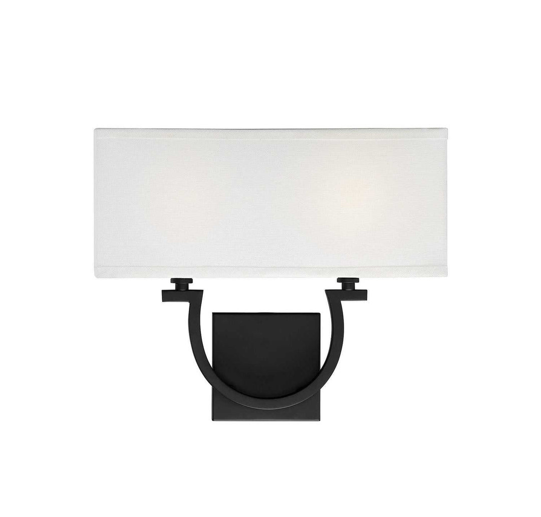 Rhodes Two Light Wall Sconce in Matte Black Savoy House