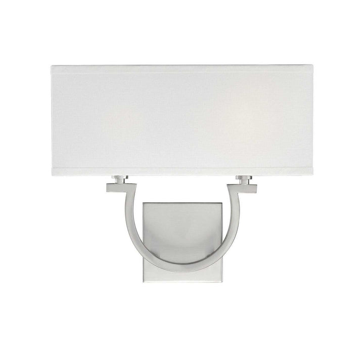 Rhodes Two Light Wall Sconce in Satin Nickel Savoy House