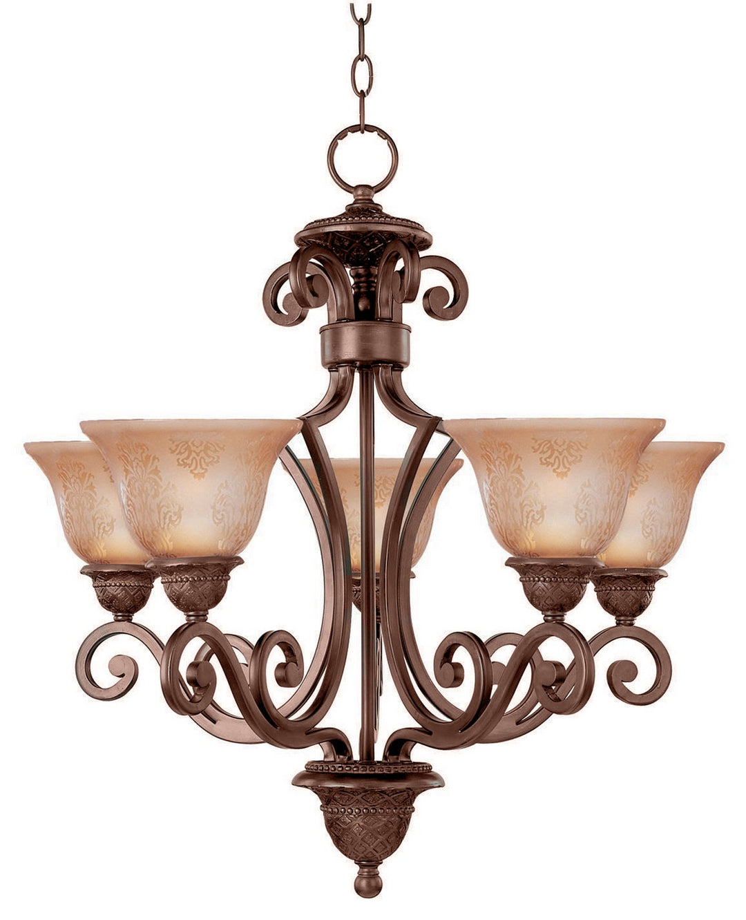 Maxim - 11244SAOI - Five Light Chandelier - Symphony - Oil Rubbed Bronze