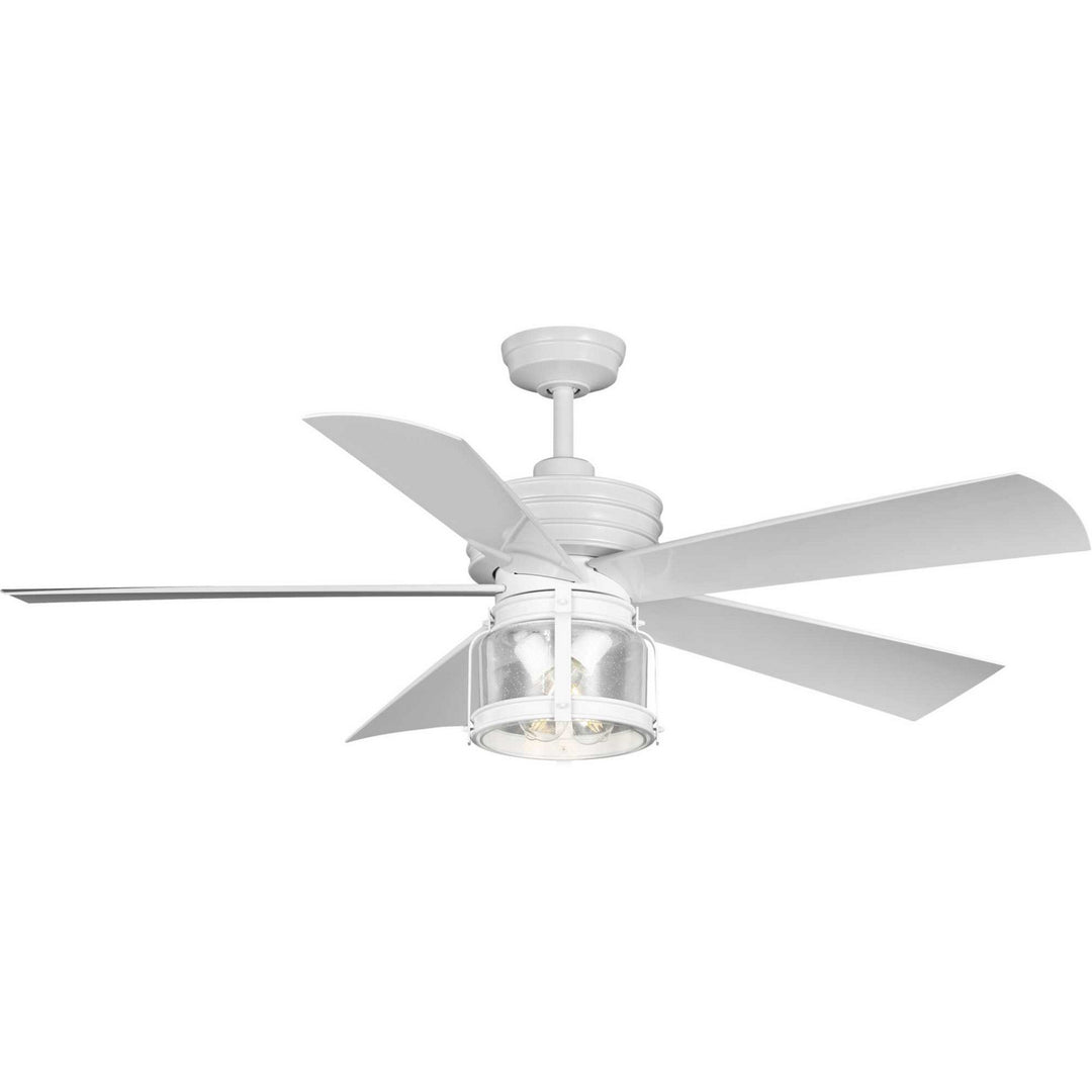 Midvale 56"Ceiling Fan in Satin White - available from The Lighting Shoppe, trusted by Canadian homeowners