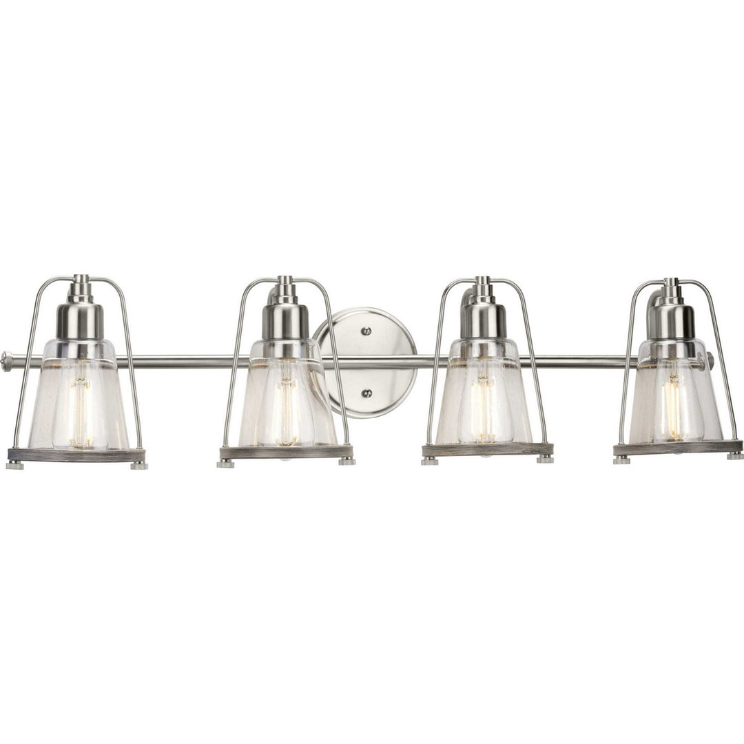 Conway Four Light Bath Bracket in Brushed Nickel - available from The Lighting Shoppe, trusted by Canadian homeowners