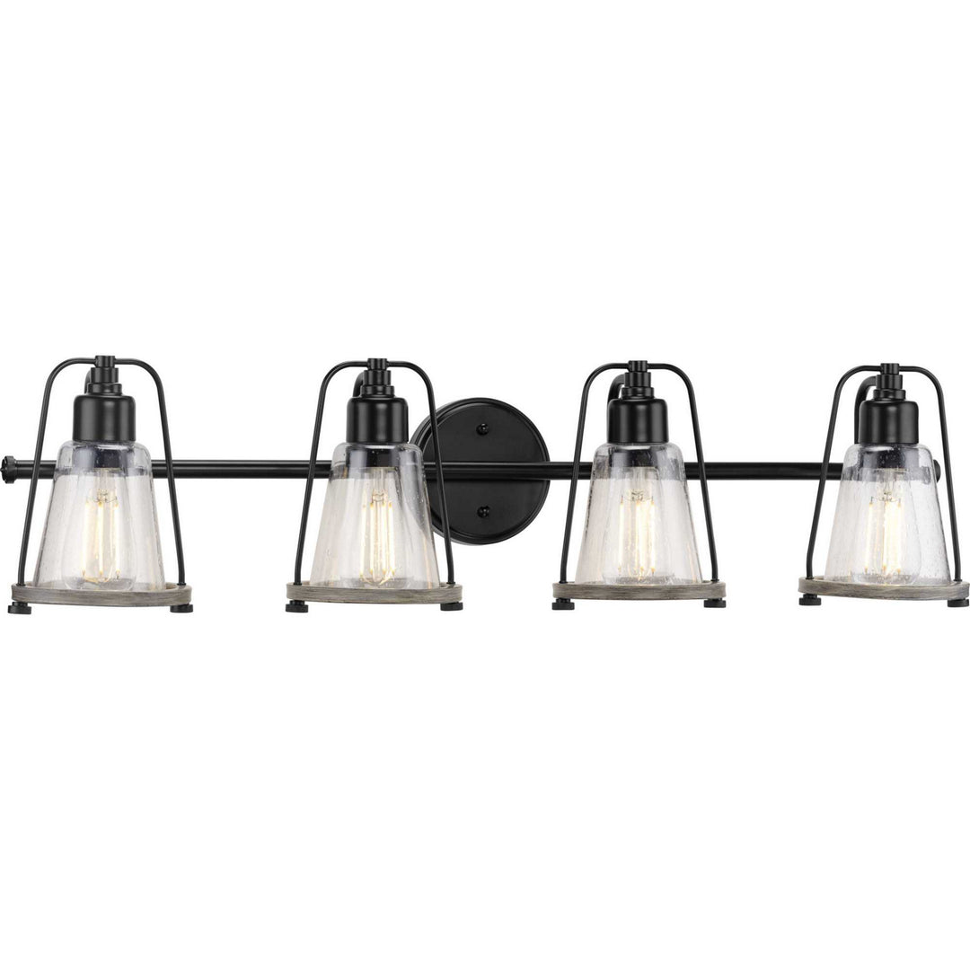 Conway Four Light Bath Bracket in Matte Black - available from The Lighting Shoppe, trusted by Canadian homeowners