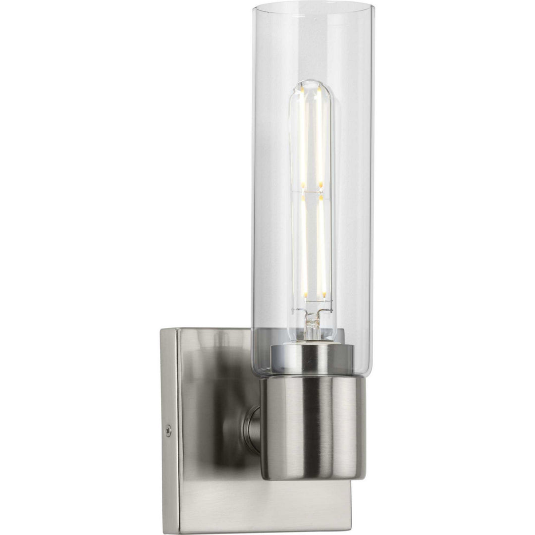 Clarion One Light Bath Bracket in Brushed Nickel - available from The Lighting Shoppe, trusted by Canadian homeowners