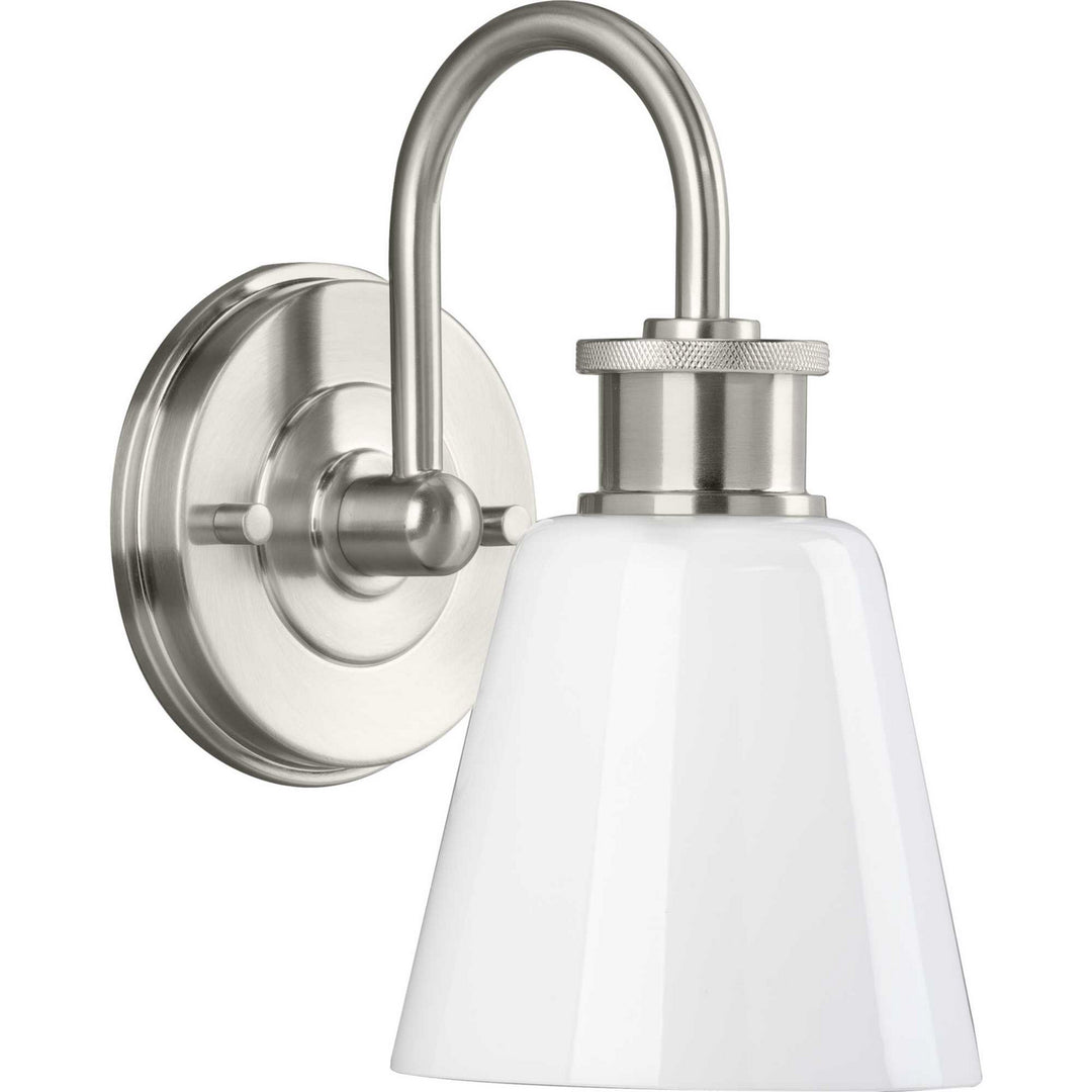 Ashford One Light Bath Bracket in Brushed Nickel - available from The Lighting Shoppe, trusted by Canadian homeowners