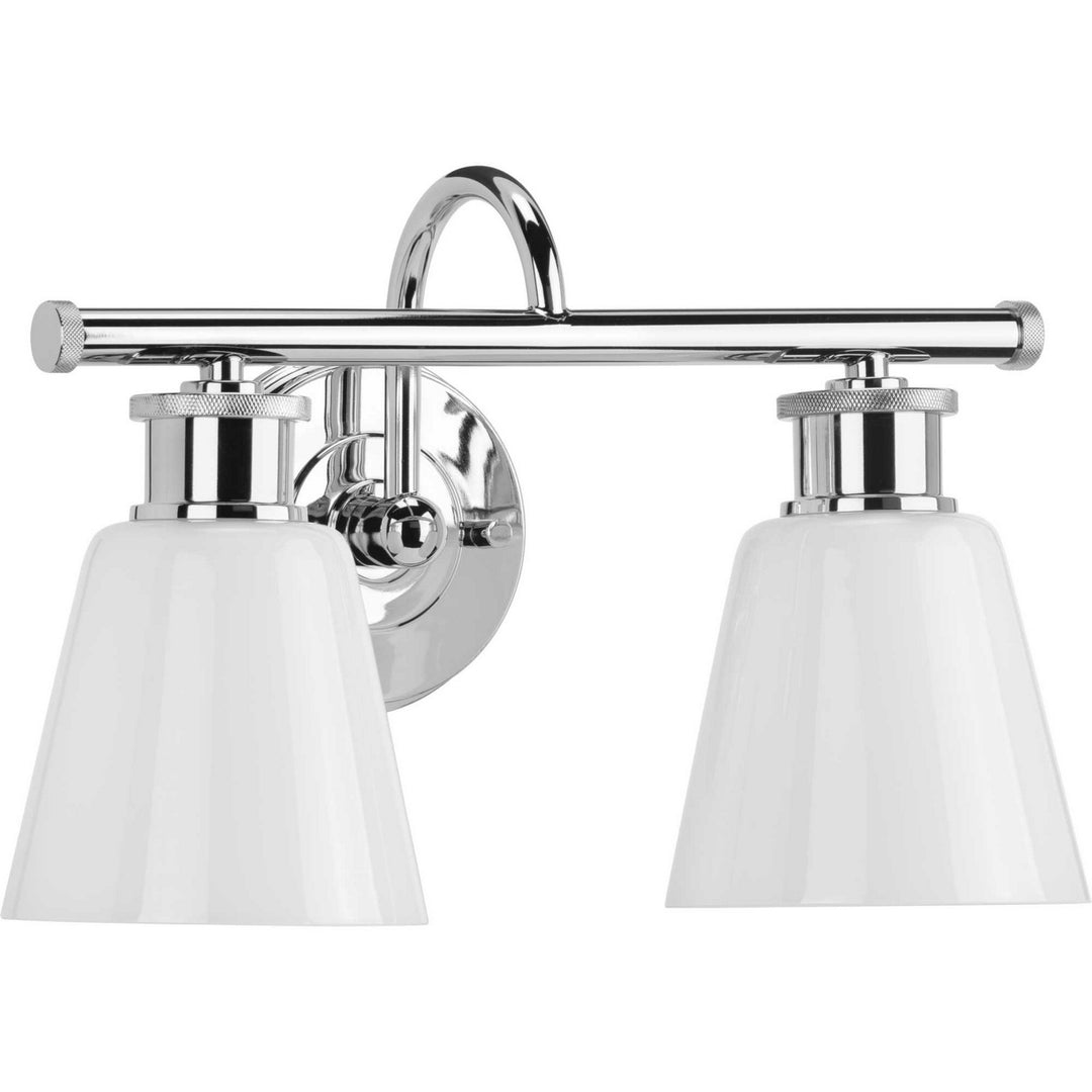 Ashford Two Light Bath Bracket in Polished Chrome - available from The Lighting Shoppe, trusted by Canadian homeowners