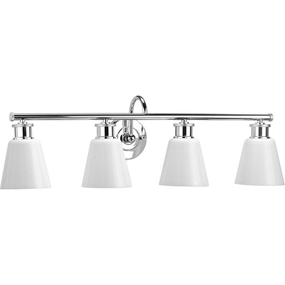 Ashford Four Light Bath Bracket in Polished Chrome - available from The Lighting Shoppe, trusted by Canadian homeowners