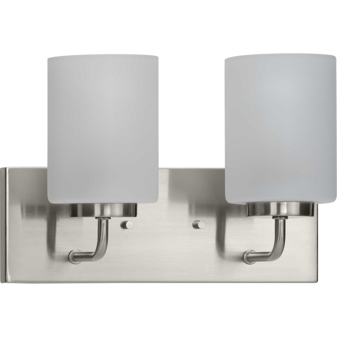 Merry Two Light Bath Bracket in Brushed Nickel - available from The Lighting Shoppe, trusted by Canadian homeowners