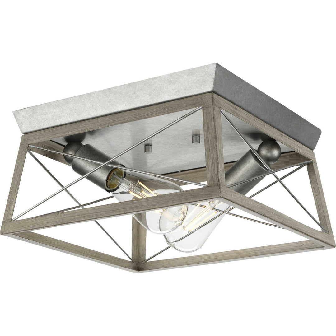 Progress Canada - P350039-141 - Two Light Flush Mount - Briarwood - Galvanized