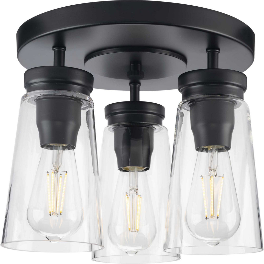 Progress Canada - P350181-031 - Three Light Flush Mount - Stockbrace - Matte Black