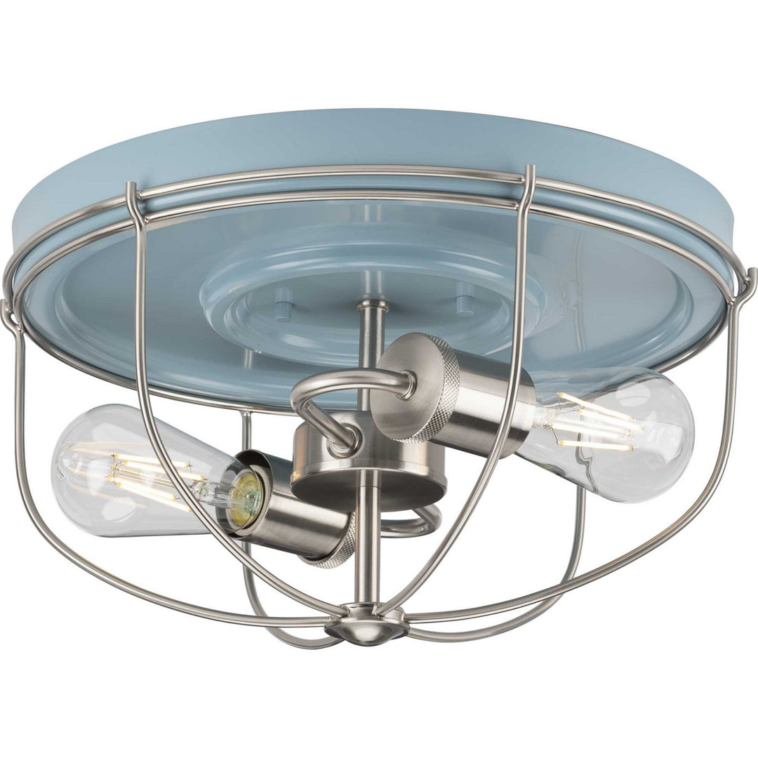 Medal Two Light Flush Mount in Coastal Blue - available from The Lighting Shoppe, trusted by Canadian homeowners