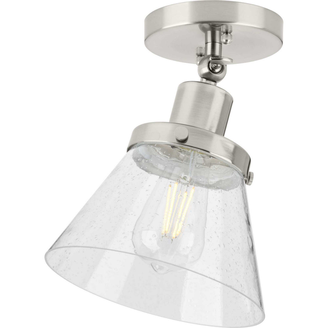 Hinton One Light Flush Mount in Brushed Nickel - available from The Lighting Shoppe, trusted by Canadian homeowners