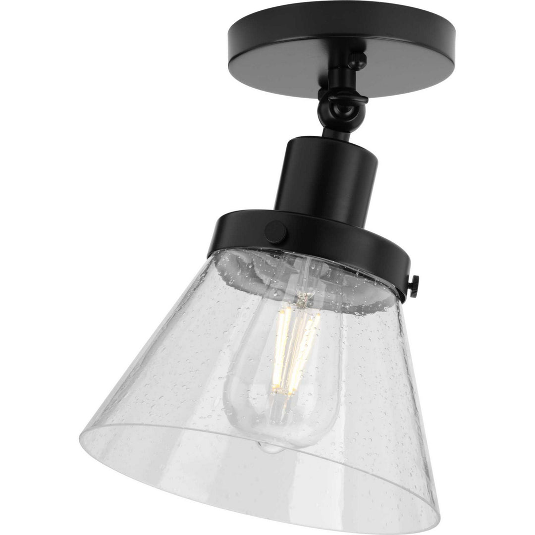 Hinton One Light Flush Mount in Matte Black - available from The Lighting Shoppe, trusted by Canadian homeowners