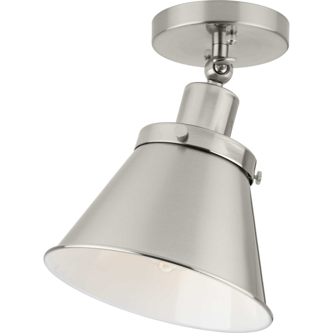 Hinton One Light Flush Mount in Brushed Nickel - available from The Lighting Shoppe, trusted by Canadian homeowners