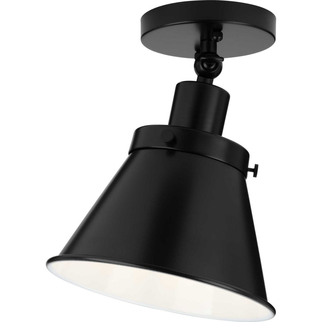 Hinton One Light Flush Mount in Matte Black - available from The Lighting Shoppe, trusted by Canadian homeowners