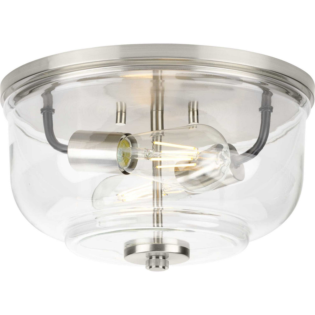 Progress Canada - P350205-009 - Two Light Flush Mount - Rushton - Brushed Nickel