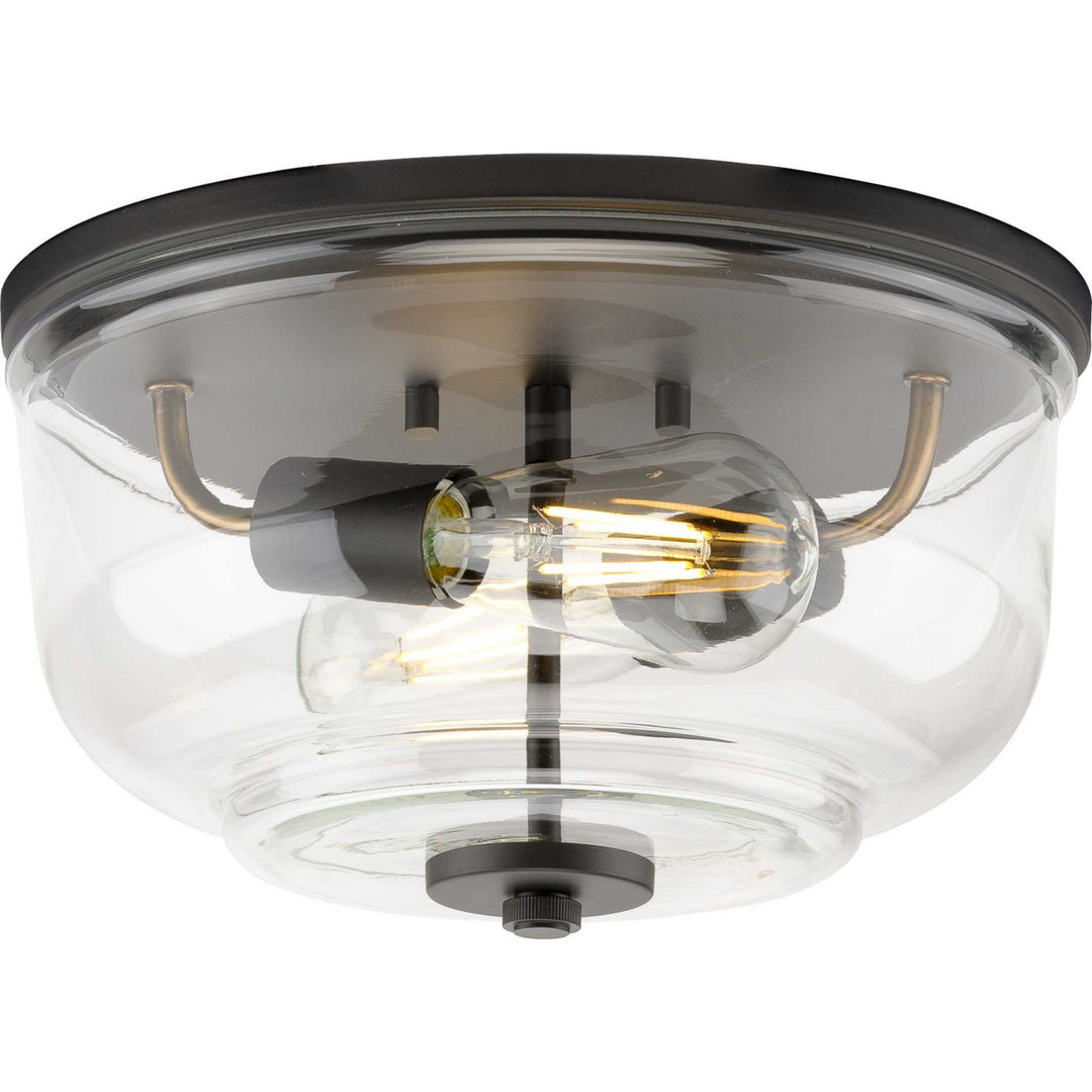Progress Canada - P350205-143 - Two Light Flush Mount - Rushton - Graphite