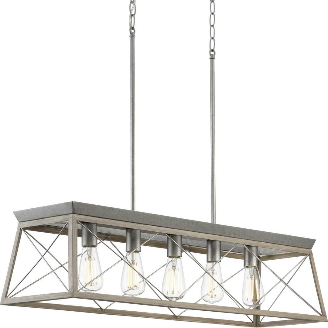 Progress Canada - P400048-141 - Five Light Island Chandelier - Briarwood - Galvanized