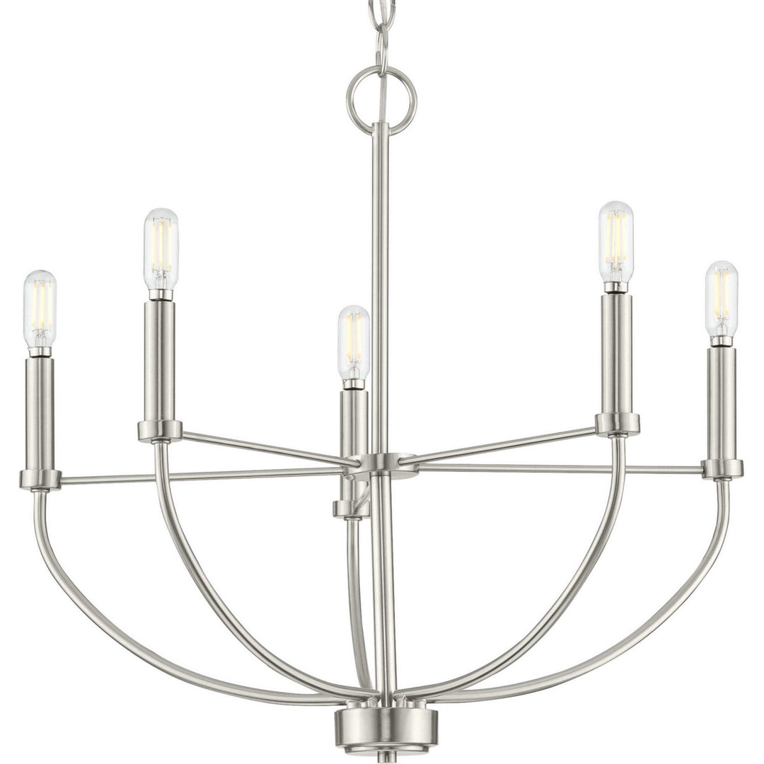 Progress Canada - P400202-009 - Five Light Chandelier - Leyden - Brushed Nickel
