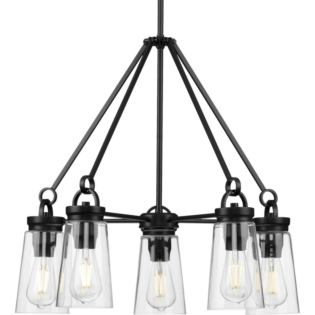 Progress Canada - P400243-031 - Five Light Chandelier - Stockbrace - Matte Black