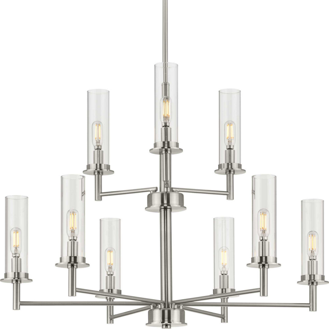 Progress Canada - P400252-009 - Nine Light Chandelier - Kellwyn - Brushed Nickel
