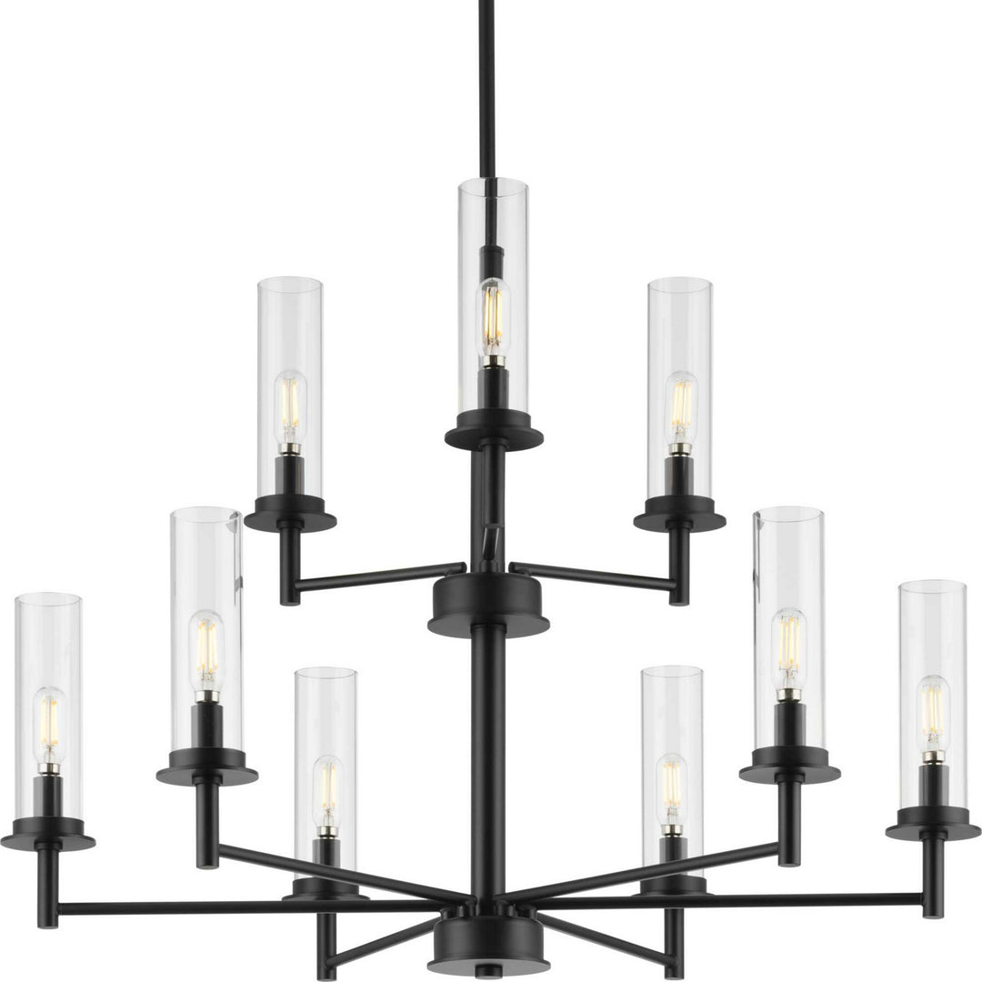 Progress Canada - P400252-031 - Nine Light Chandelier - Kellwyn - Matte Black