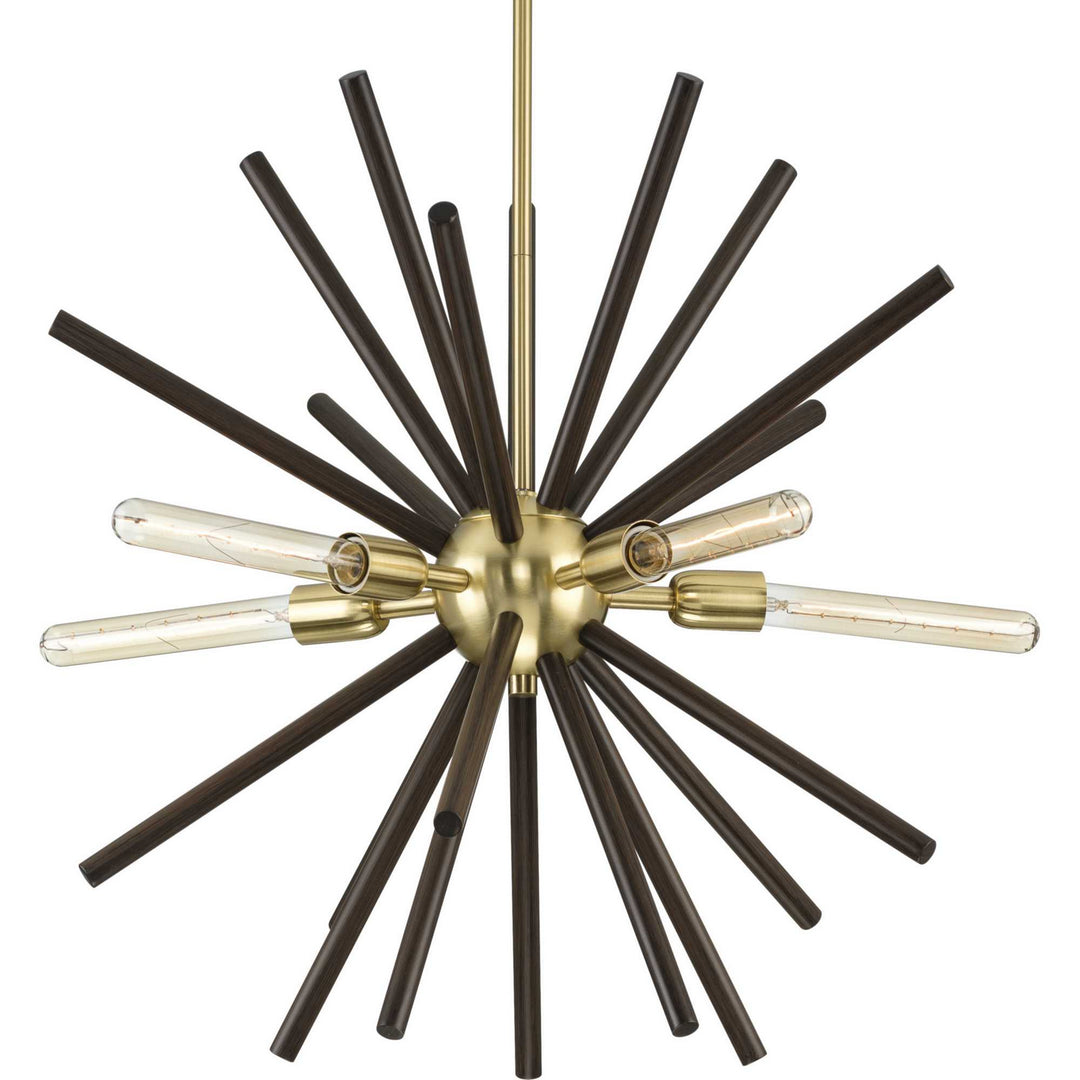 Progress Canada - P400270-012 - Five Light Chandelier - Thorpe - Satin Brass