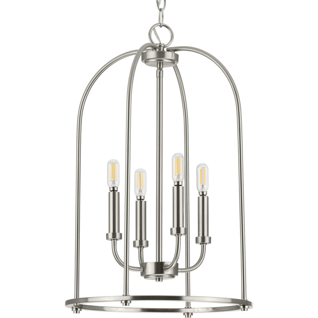 Progress Canada - P500302-009 - Four Light Foyer Pendant - Leyden - Brushed Nickel