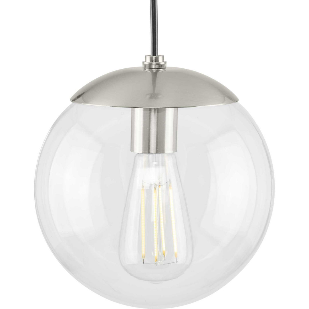 Atwell One Light Pendant in Brushed Nickel - available from The Lighting Shoppe, trusted by Canadian homeowners