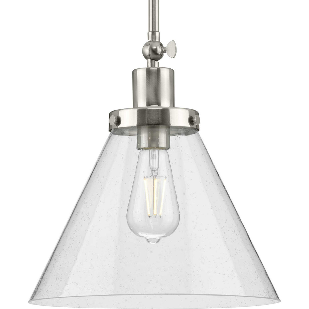 Hinton One Light Pendant in Brushed Nickel - available from The Lighting Shoppe, trusted by Canadian homeowners